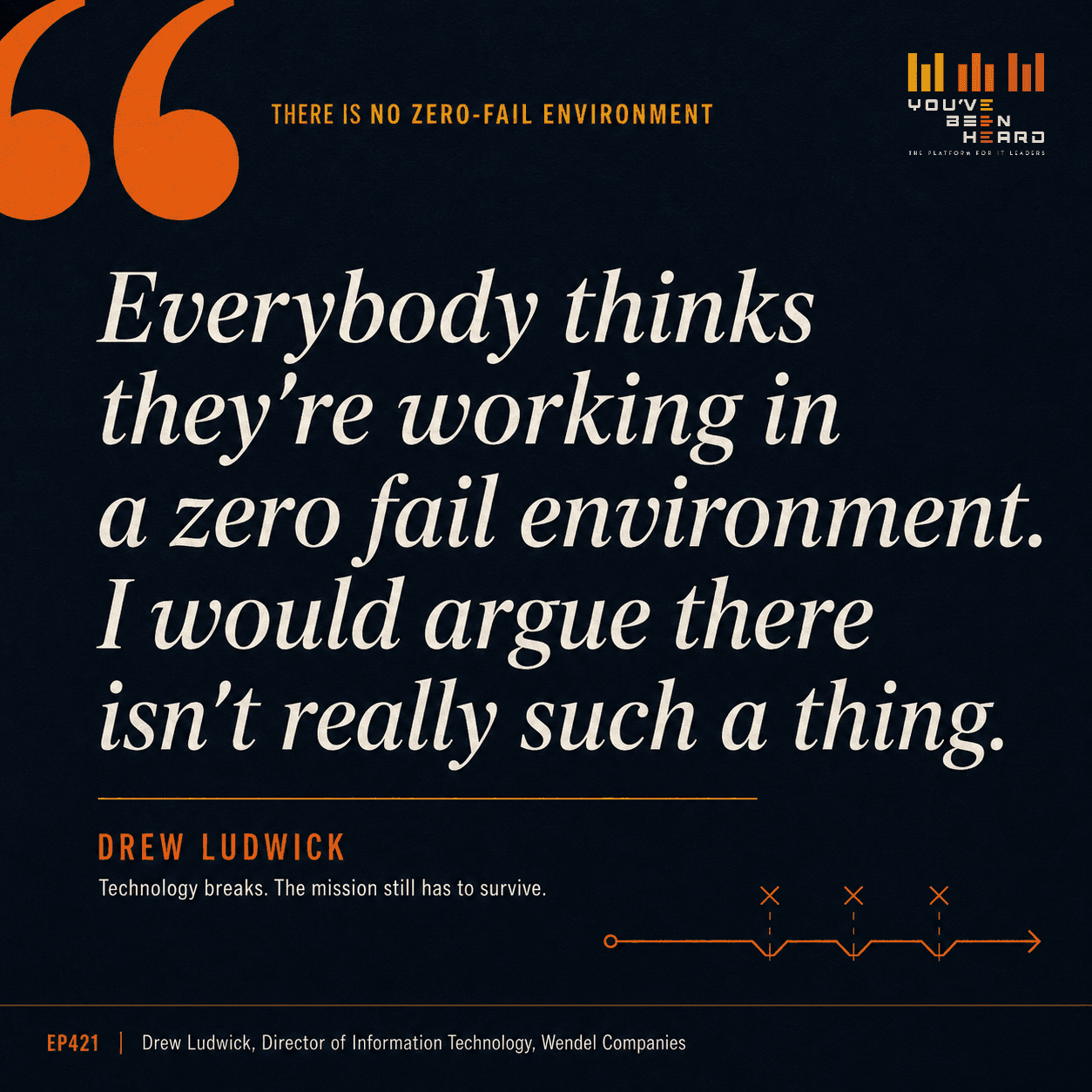 421- There Is No Zero-Fail Environment w/Drew Ludwick