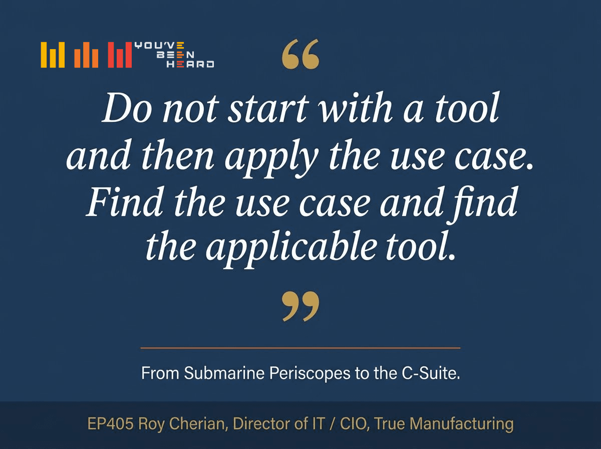 405- From Submarine Periscopes to the C-Suite w/Roy Cherian